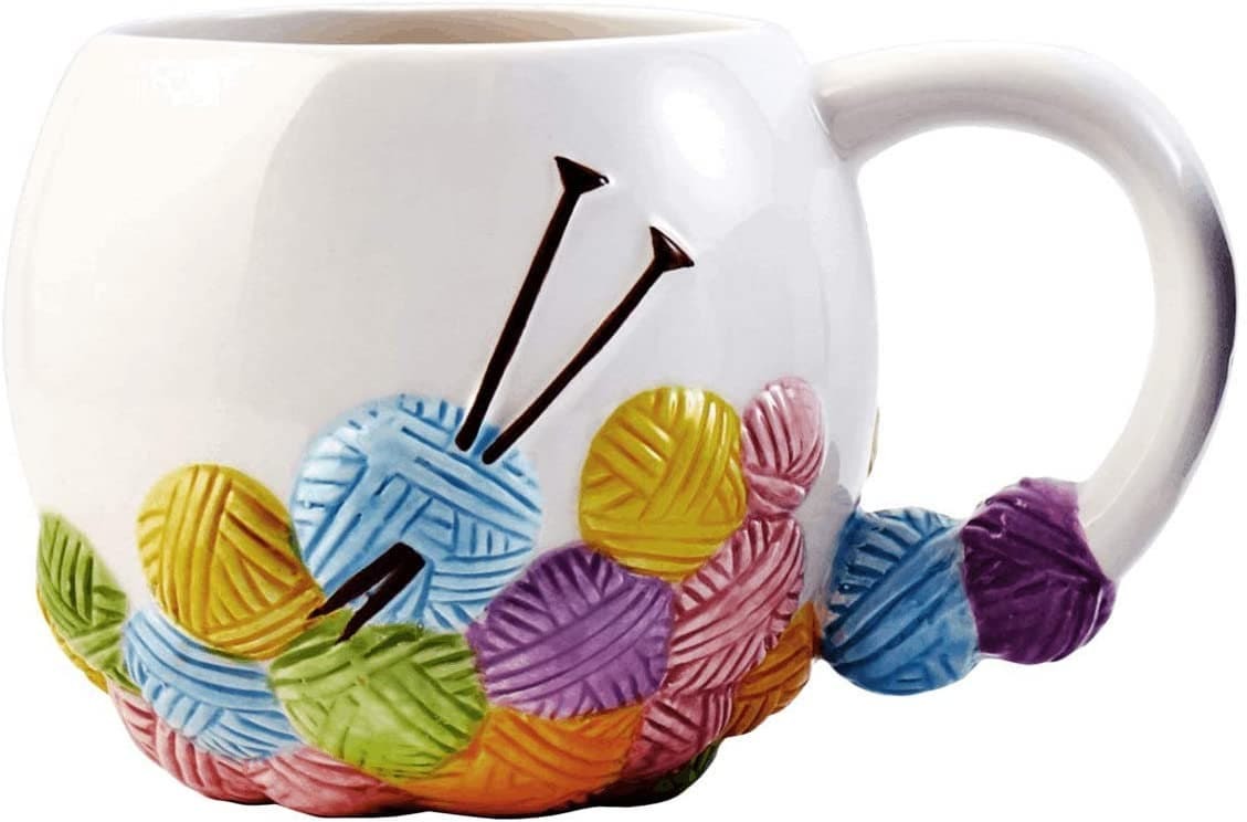 Groves Thirsty Novelty Knitting Yarn Mug - Sewing Birthday Office Cup Drink Gift