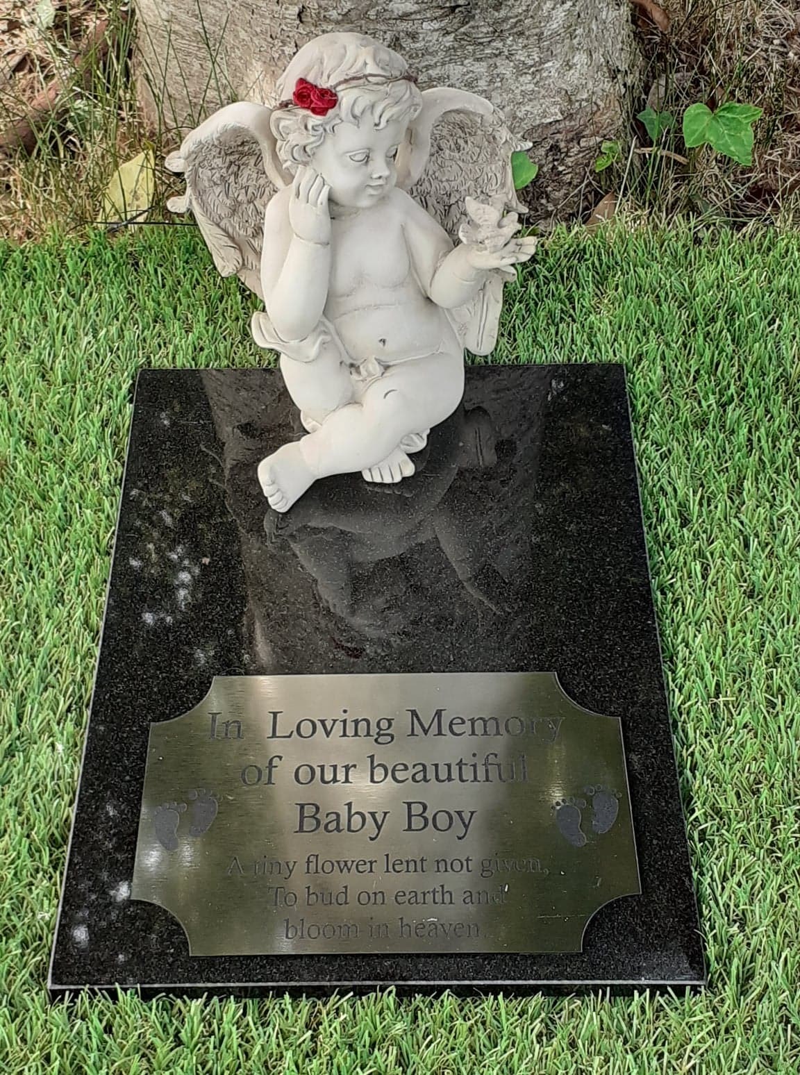 Memorial Marker Flat Granite Grave Stone Baby Grave stone Cemetery