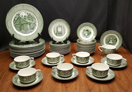 The Old Curiosity Shop Green 50 Piece China Set Service for 8 by Royal - $199.99