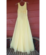 Alyce Yellow Gown Keyhole Sleeveless Beaded Princess Formal Bridesmaid Prom - $46.40