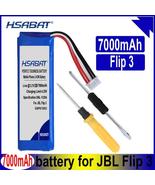 HSABAT Flip 3 7000mAh Battery for JBL Flip 3 Flip 3 GRAY GSP872693 Batte... - $25.56