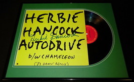 Herbie Hancock Signed Framed 1983 Autodrive Vinyl Record Album Display image 1