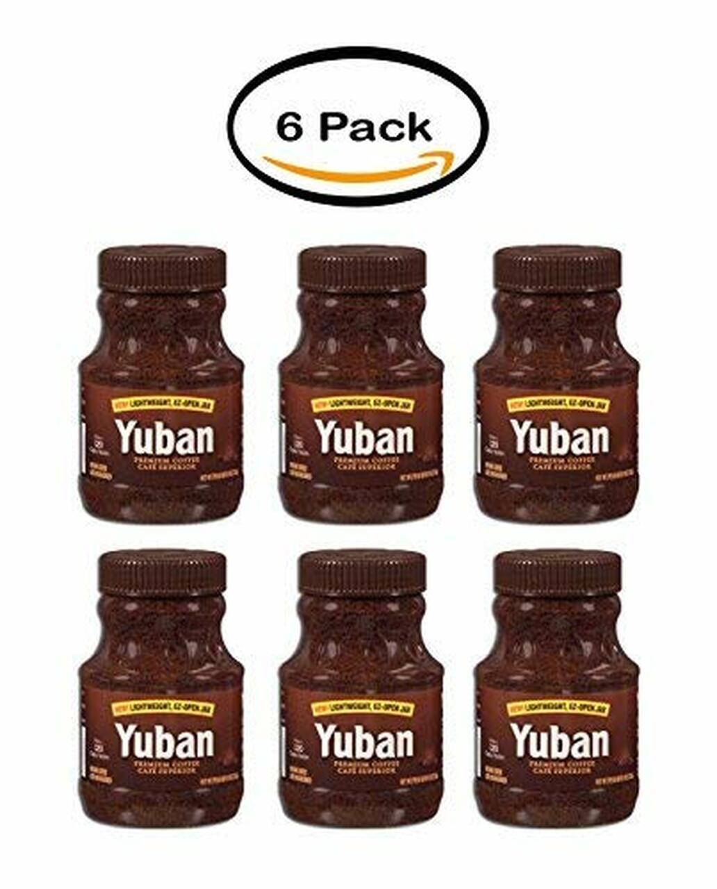 6 Jars Yuban Premium Instant Coffee 8 oz Lightweight EZ Open Jar