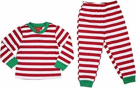 Family PJs Kids Holiday Stripes Print 2-Piece Long Sleeve Pajama Set 8 - $13.36