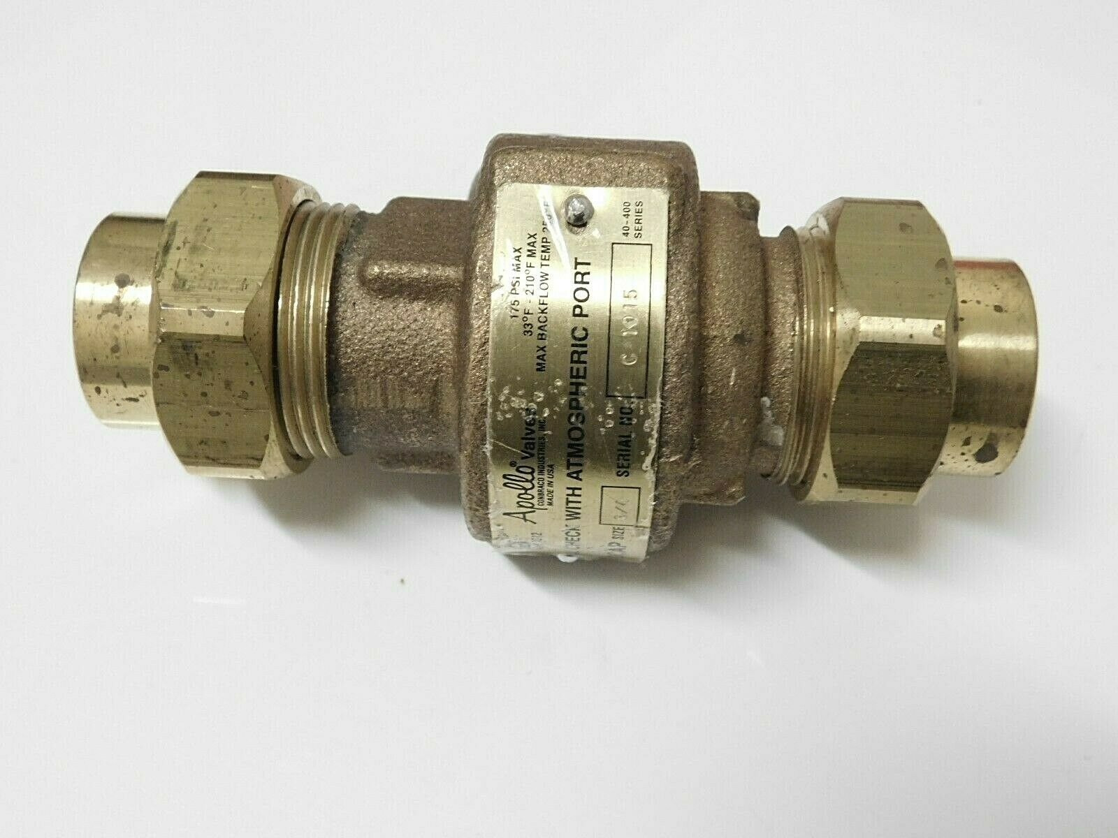 Apollo Valves Backflow Preventer 3/4" NPT Female 404A44AM Backflow