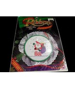 Santa Clause Going Down Chiminy Holiday Ribbon Embroidery Counted Cross ... - $13.85