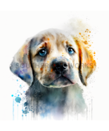 A Watercolor painting of a cute puppy dog, Art for a kids room.#4 OF 4 - $1.99