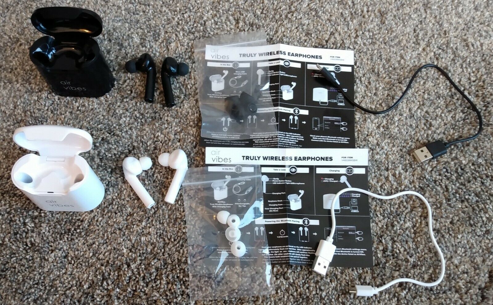 Vivitar 2 Pack Air Vibes iOS/android True Wireless Bluetooth Earphones