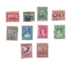 10 Used Newfoundland Stamps 1897-1941 - $7.47