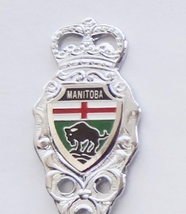 Collector Souvenir Spoon Canada Manitoba Coat of Arms Flag Emblem Token - $3.99