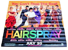 2007 HAIRSPRAY Original Movie Vinyl Theater Banner 48x48  (12) - $49.99