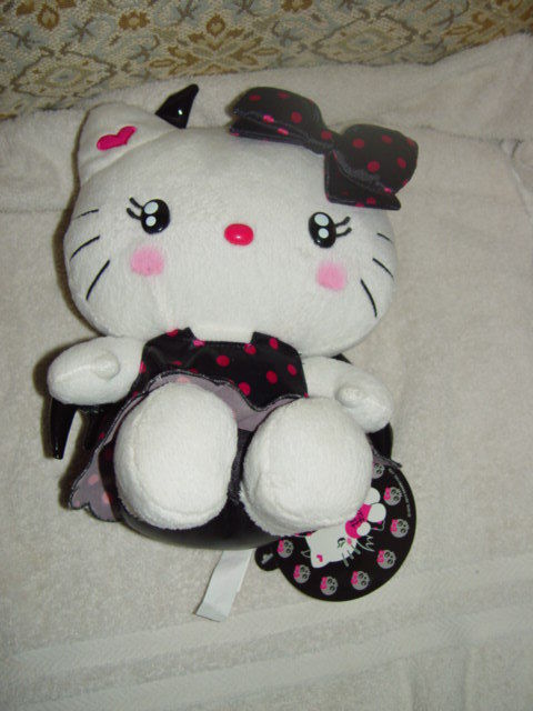 goth hello kitty plush