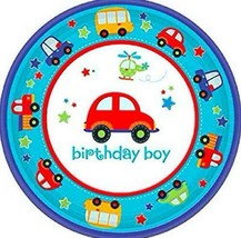 Amscan Birthday Boy Plates 7 Inch Blue Official Party Supplies - $12.83