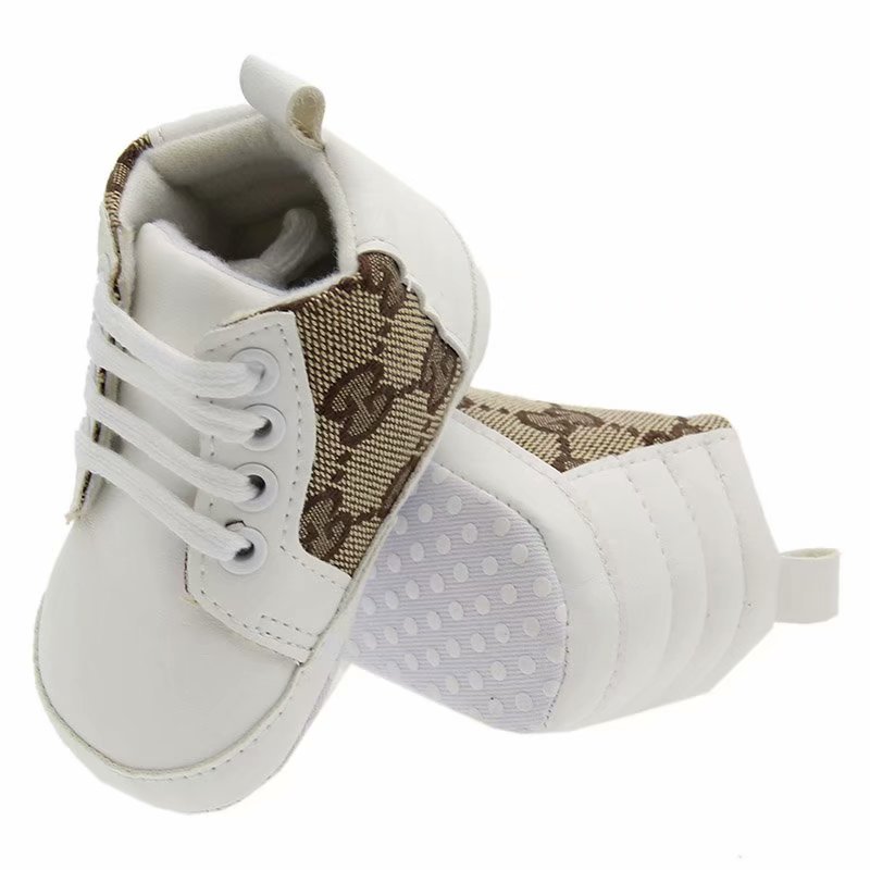 White Color Baby Boys Girls First Walking Shoes Soft Bottom Baby Shoes