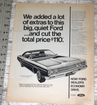1970 Ford Vintage Print Ad Galaxie 500 Hardtop Coupe Dealer Detroit Powe... - $9.76