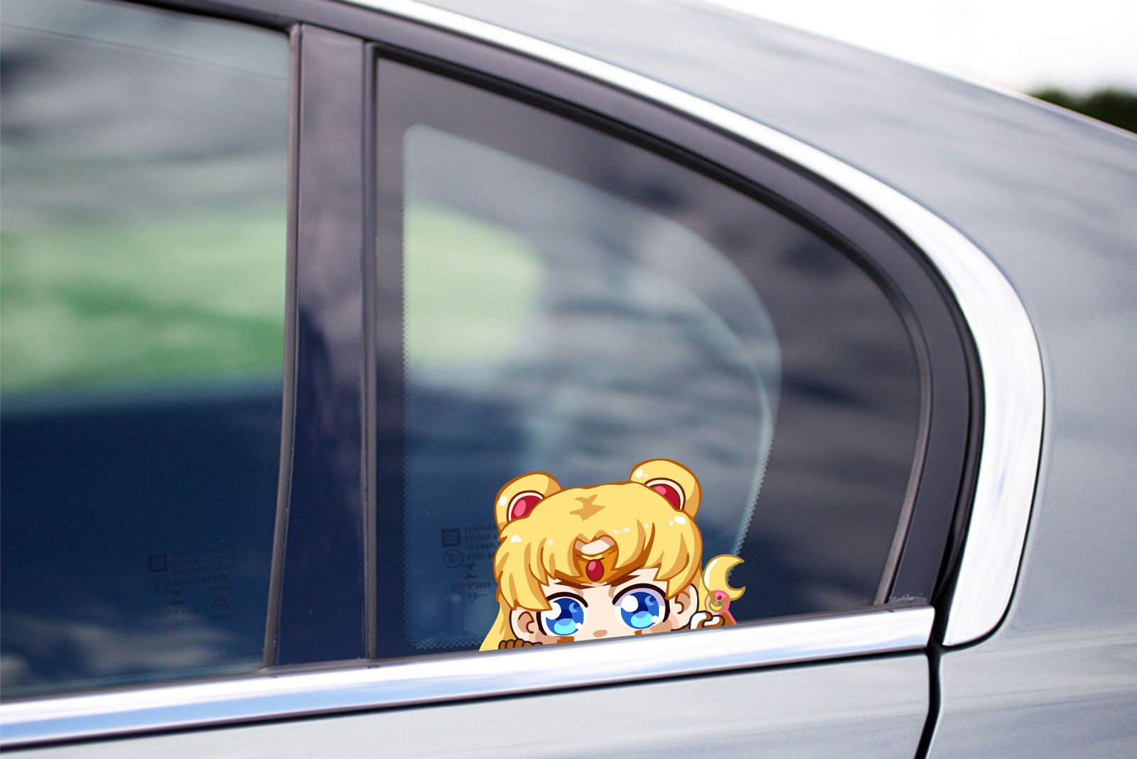 Sailor Moon Cute Peeking Car Truck Window Vinyl Decal Sticker Cars