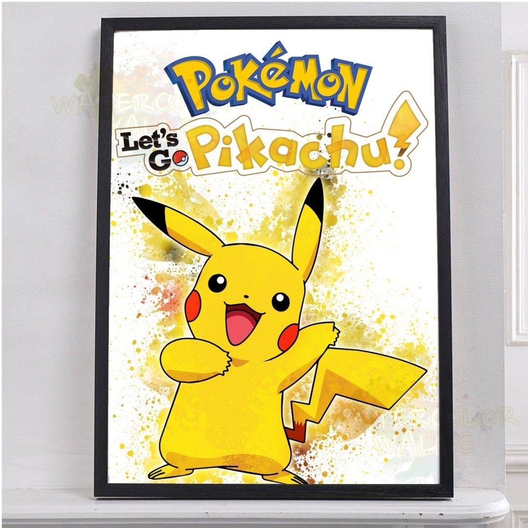 Pokemon Let's Go Pikachu Poster TV Series Art Wall Decor Print 33x47 ...