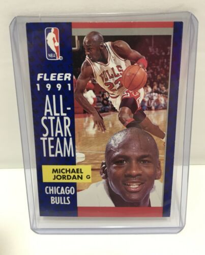 Michael Jordan Fleer 1991 All Star Team Card 211 Rare Basketball Cards