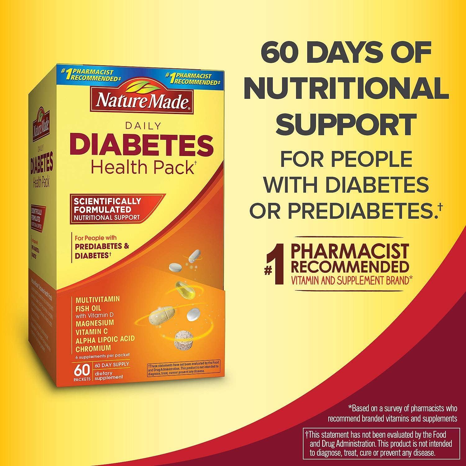 Primary image for Nature Made Diabetes Health Pack Nutritional Support for (6
