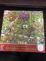 750 Piece Jigsaw Puzzle “Lost Ball” Comic Crowds Collection  Banded Dess... - $15.71