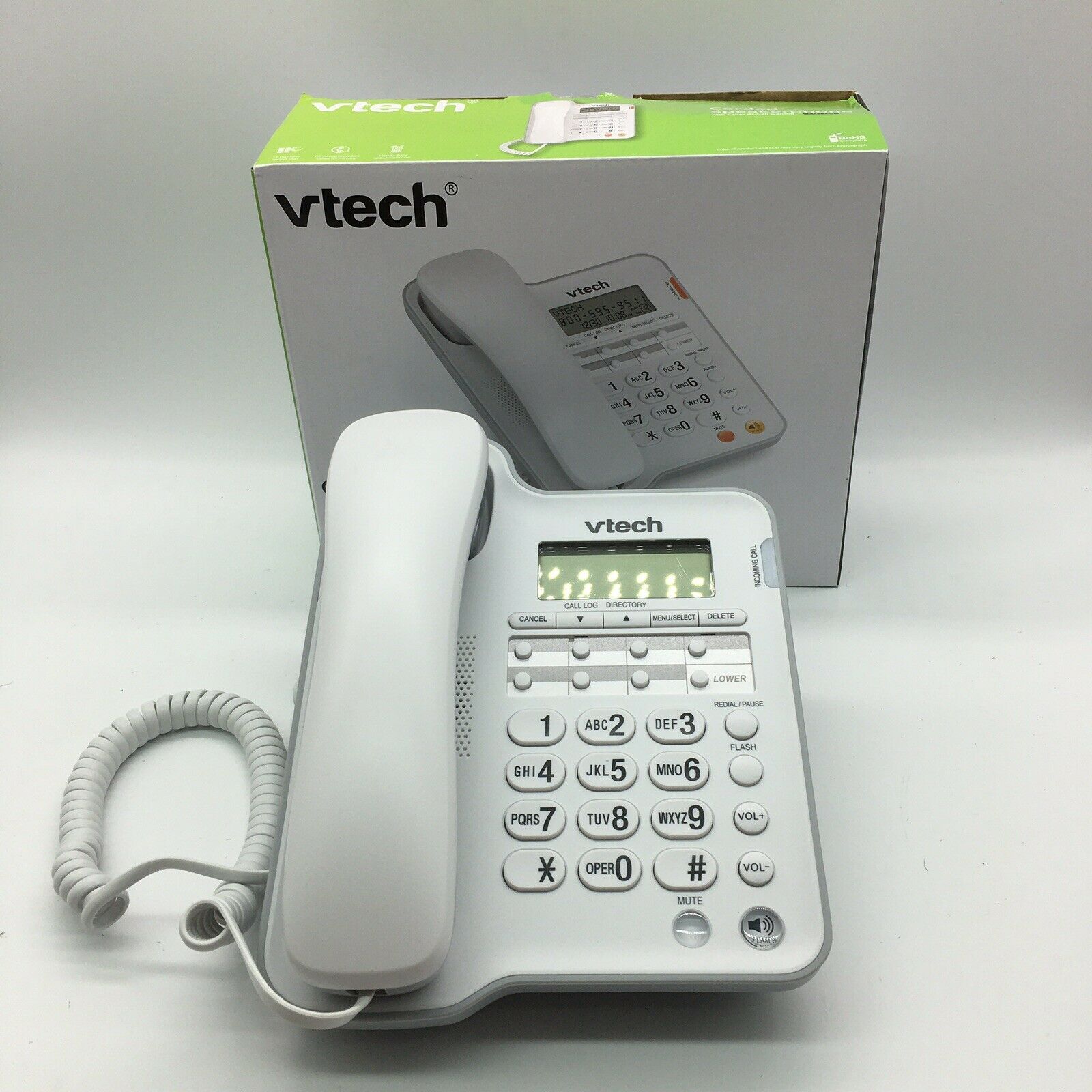 Vtech CD1153 Corded Speaker Telephone White with Caller ID Call Waiting