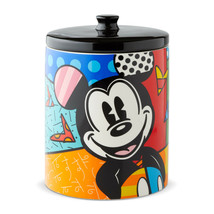 Disney Britto Mickey Mouse Canister Cookie Jar 9.5" High Ceramic Collectible  image 1