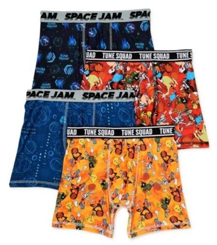 SPACE JAM 2 BUGS & DAFFY 4-Pack Boxer Briefs Underwear Boys Sizes 4, 6 or 8  ...