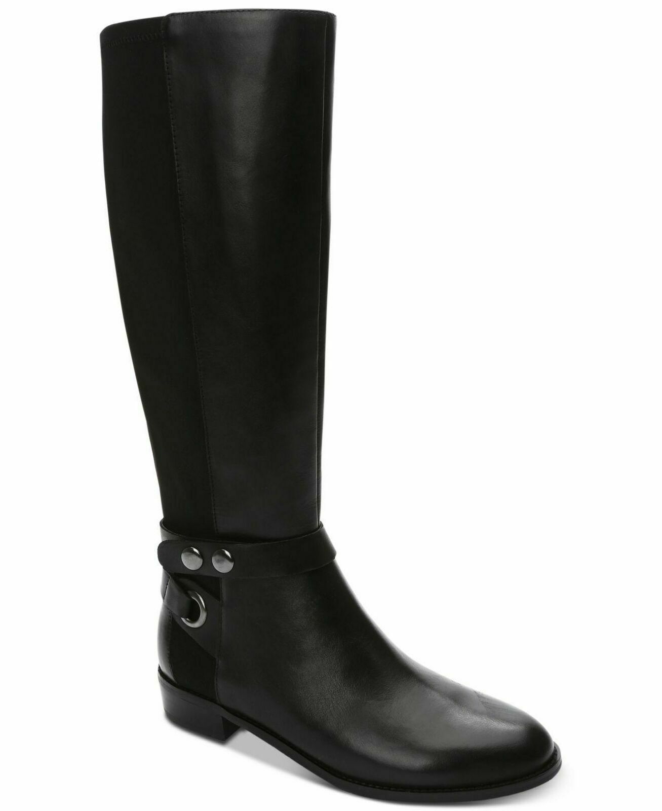 TAHARI Womens Rooster Faux Leather Wide Calf Riding Boots Black, 5.5 M US - $50.14