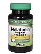 Lot Of 3 Nature&#39;s Measure Melatonin Dietary Supplement, 30 ct. - $61.90