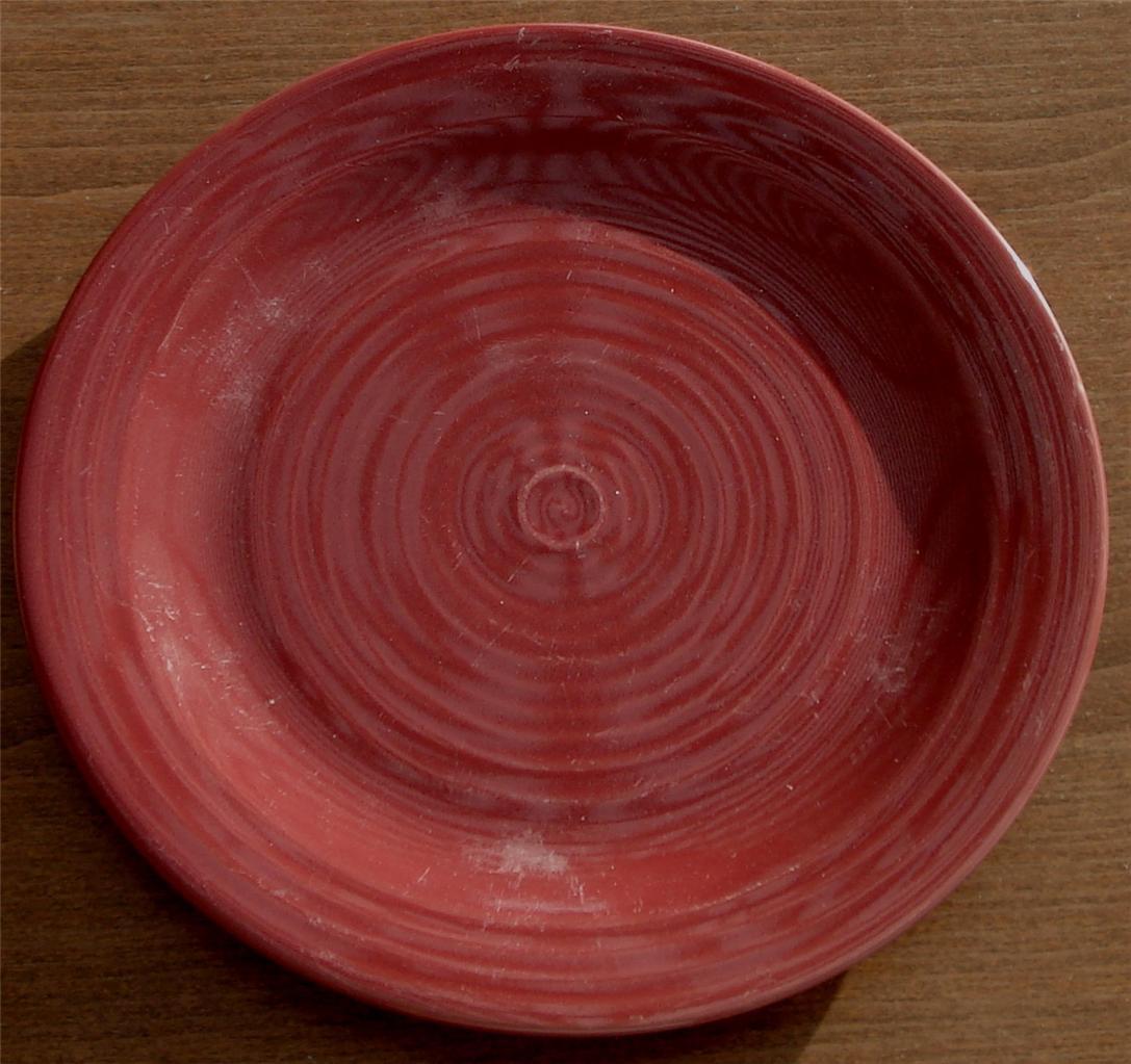 GENTLY USED Home Trends Brand Stoneware 10.5" Dinner Plate, MAROON COLOR, VGC - $17.81