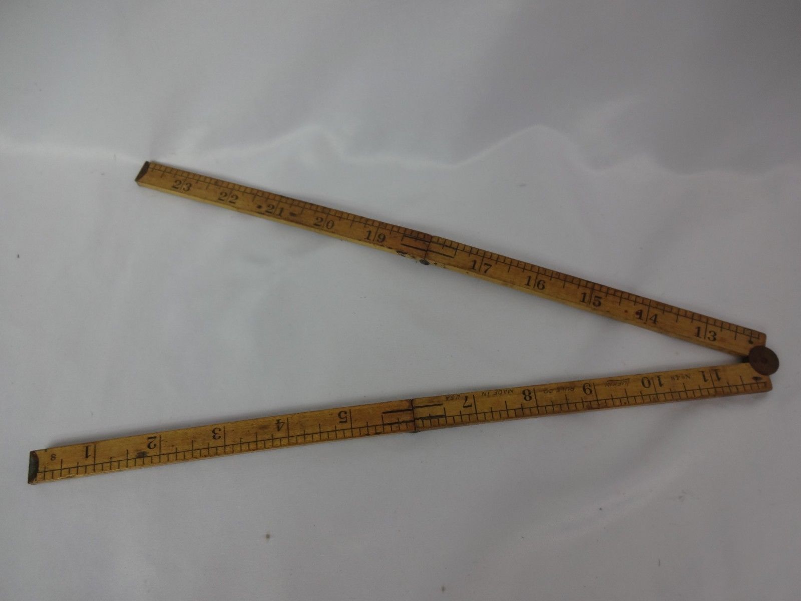 Vintage Lufkin Rule Co. No.48 - 24'' Folding Wood Brass Ruler Made In ...