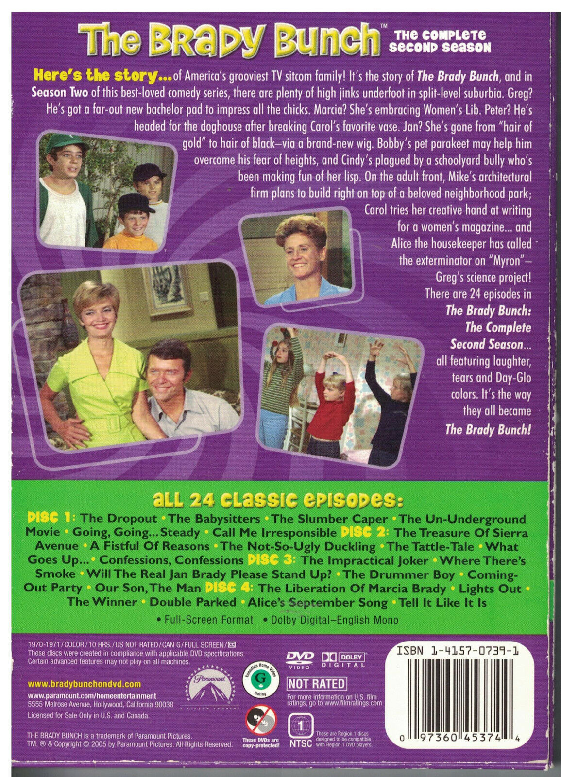 The Brady Bunch The Complete Second Season DVD set DVDs & Bluray Discs