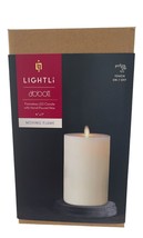 LightLi Large Pillar Candle Touch On/Off 700+ Hours 7" High Remote Included