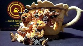 BOYDS BEARSTONE COLLECTION-MS. BRUIN AND BAILEY, &quot;TEA TIME&quot; TEA--CANDLE ... - $33.00