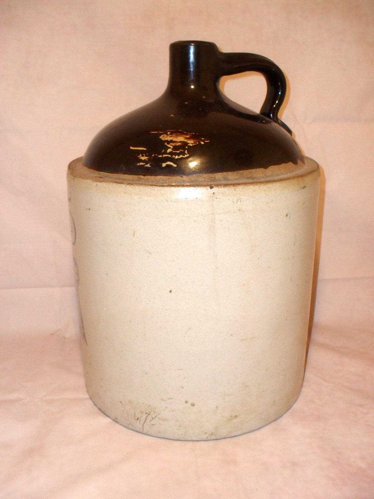 Vintage Macomb Ill Buckeye Pottery Blue Ribbon Brand 5 Gal Jug - Primitives