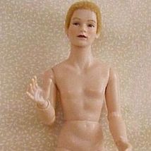 Dollhouse Man Doll w Blond Hair Undressed HOXKM03 Heidi Ott Naked Miniature - $68.35