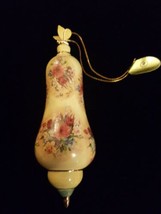 Daffodil Chintz Yellow Heirloom Porcelain Holiday Butterfly Flowers Orna... - $13.50