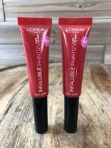 (2) L'Oreal Paris Infallible Paints Lip Color LipStick #324 DIY Red - $8.56