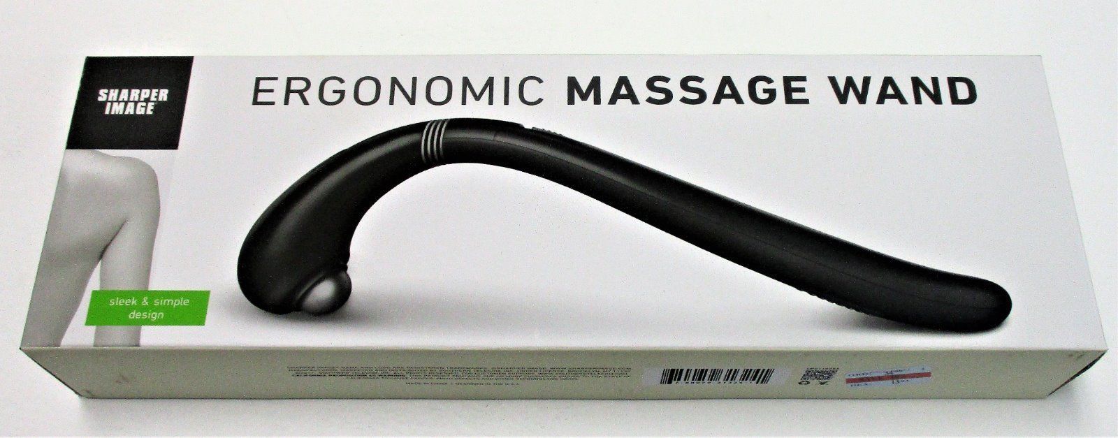 Sharper Image Ergonomic Massage Wand Black Massagers