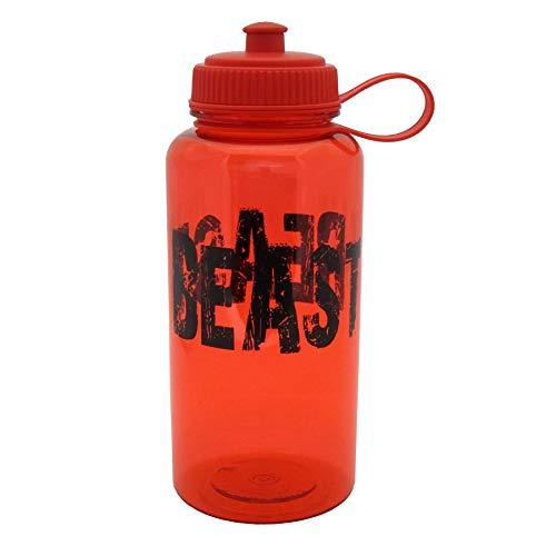 32oz 'BEAST' Attitude Sports Squeeze Water Bottle w/ Carry Handle - Red