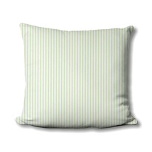 French Ticking Stripe Pillow - Kiwi Green and White - Farmhouse Ticking Stripe P - $17.99