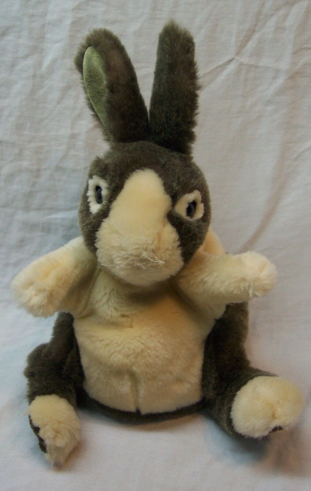 Primary image for Folkmanis WHITE AND GRAY BUNNY RABBIT HAND PUPPET 9" Plush STUFFED ANIMAL Toy