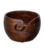 Handcrafted Wooden Knitting Yarn Storage Bowl Holder for Crocheting Decorative K - $59.99