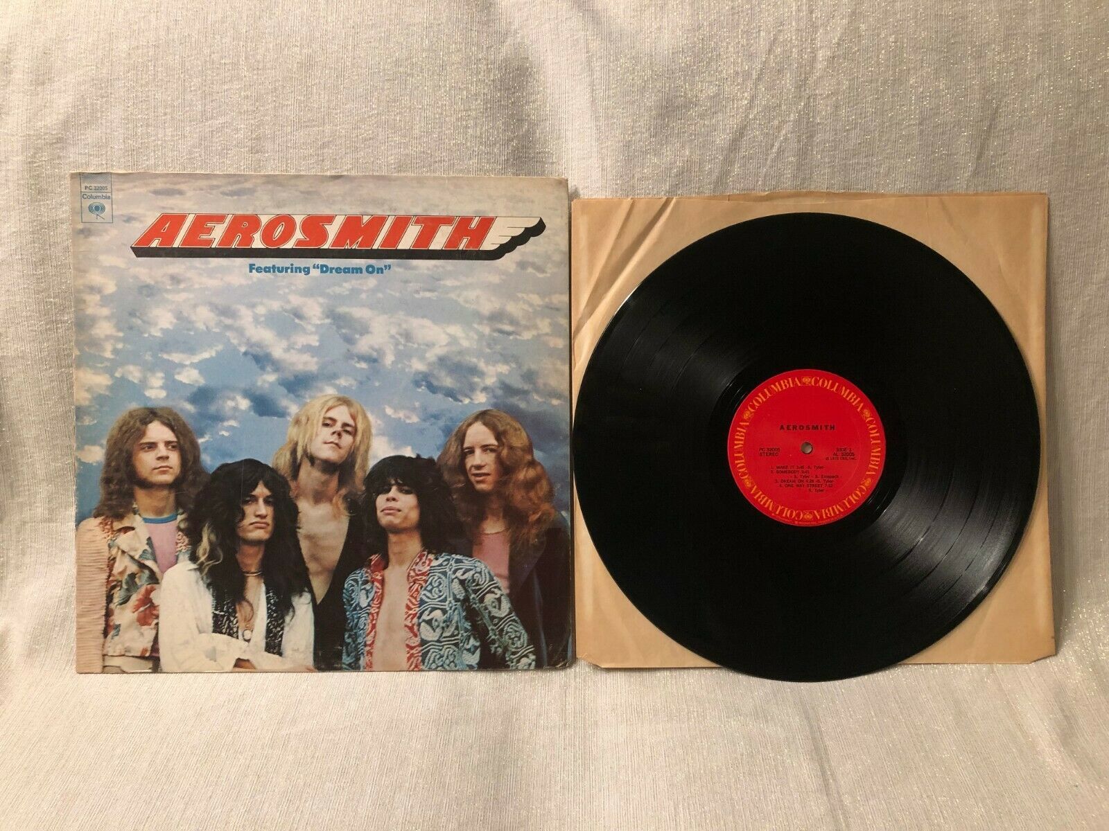 1973 Aerosmith Self Titled Debut LP Vinyl Album Columbia Records PC ...