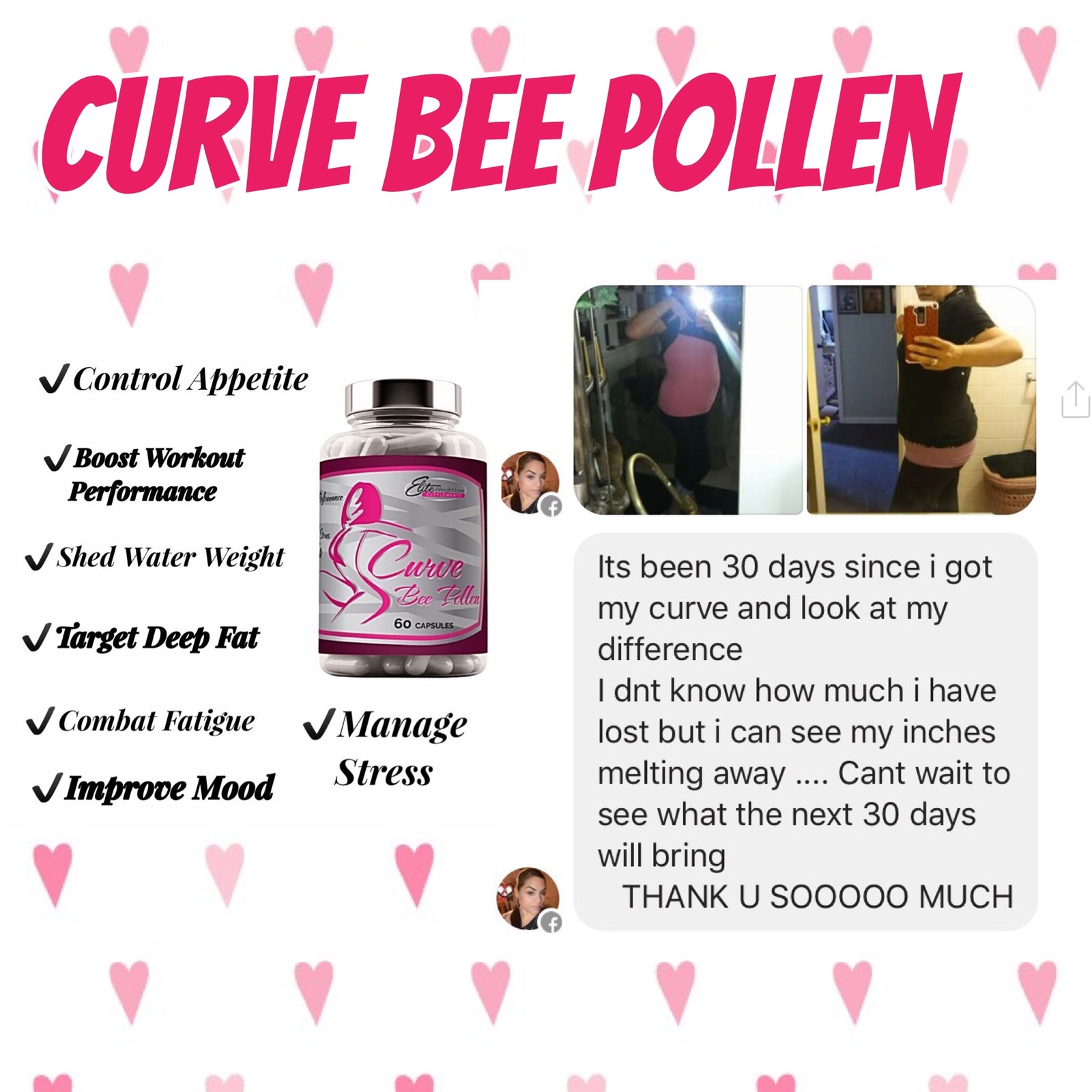 CURVE BEE POLLEN GET ELITE SKINNY WEIGHT LOSS TODAY Dietary Supplements