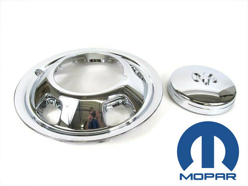 03-18 Dodge Ram 3500 FRONT DUALLY WHEEL CHROME HUB CAP & TRIM RING OEM ...