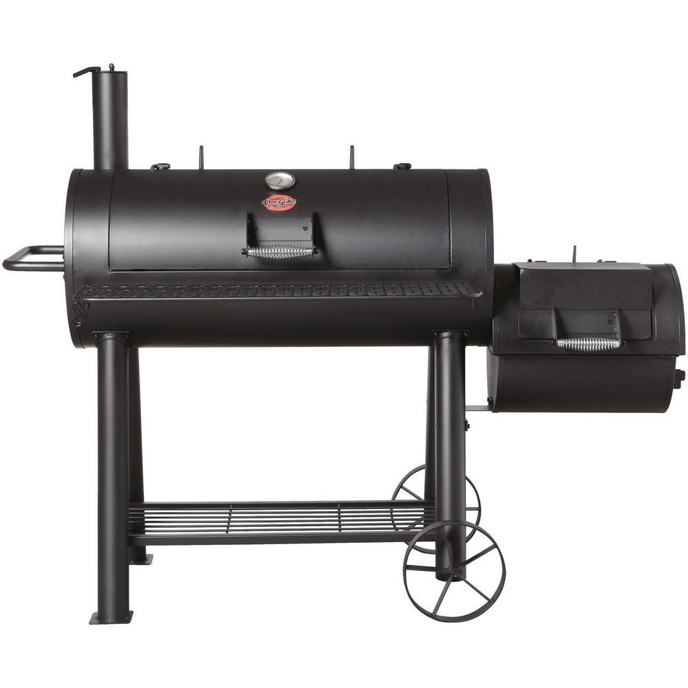 CharGriller Charcoal/Wood Smoker 1012 sq. in. Offset Fire Box Steel