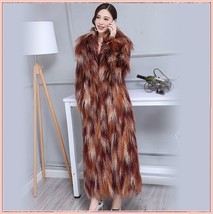 Long Shaggy Mongolian Tibetan Lambs Warm Curley Long Hair Faux Fur Over Coat