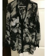 Women&#39;s Mossimo Black/Gray Sheer Tunic Size XS - $5.99