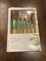 NEW Beauty 360 Bamboo 6-Piece Brush Set Free Shipping - $9.07